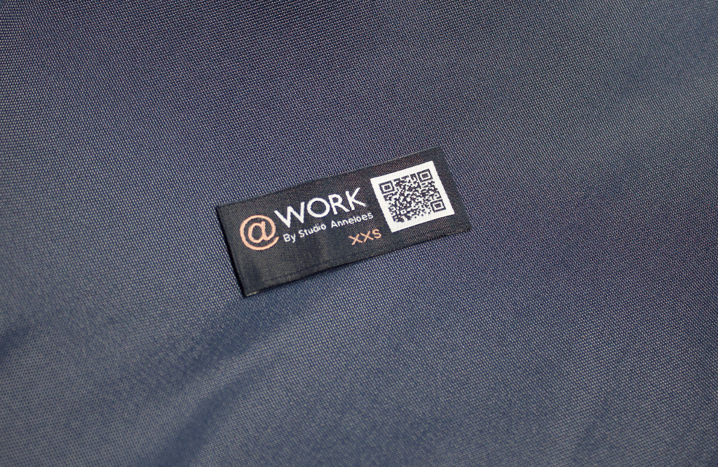 woven label with QR code